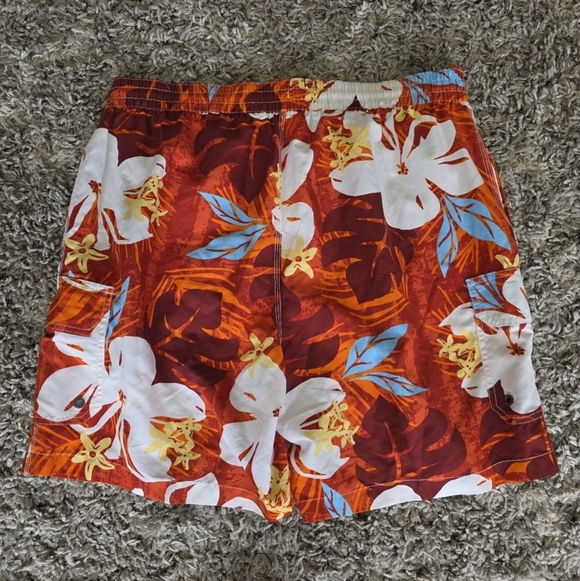 Men Caribbean Joe Tropical Printed Mesh Inside Swim Shorts Size Large - Picture 2 of 6